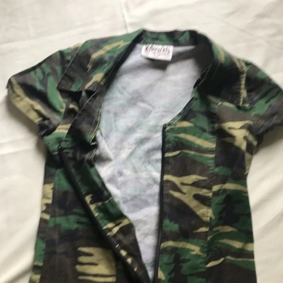 CHARADES Sexy Army Dress, Mini Camo Dress Costume Cosplay, Camouflage, M - Picture 6 of 11